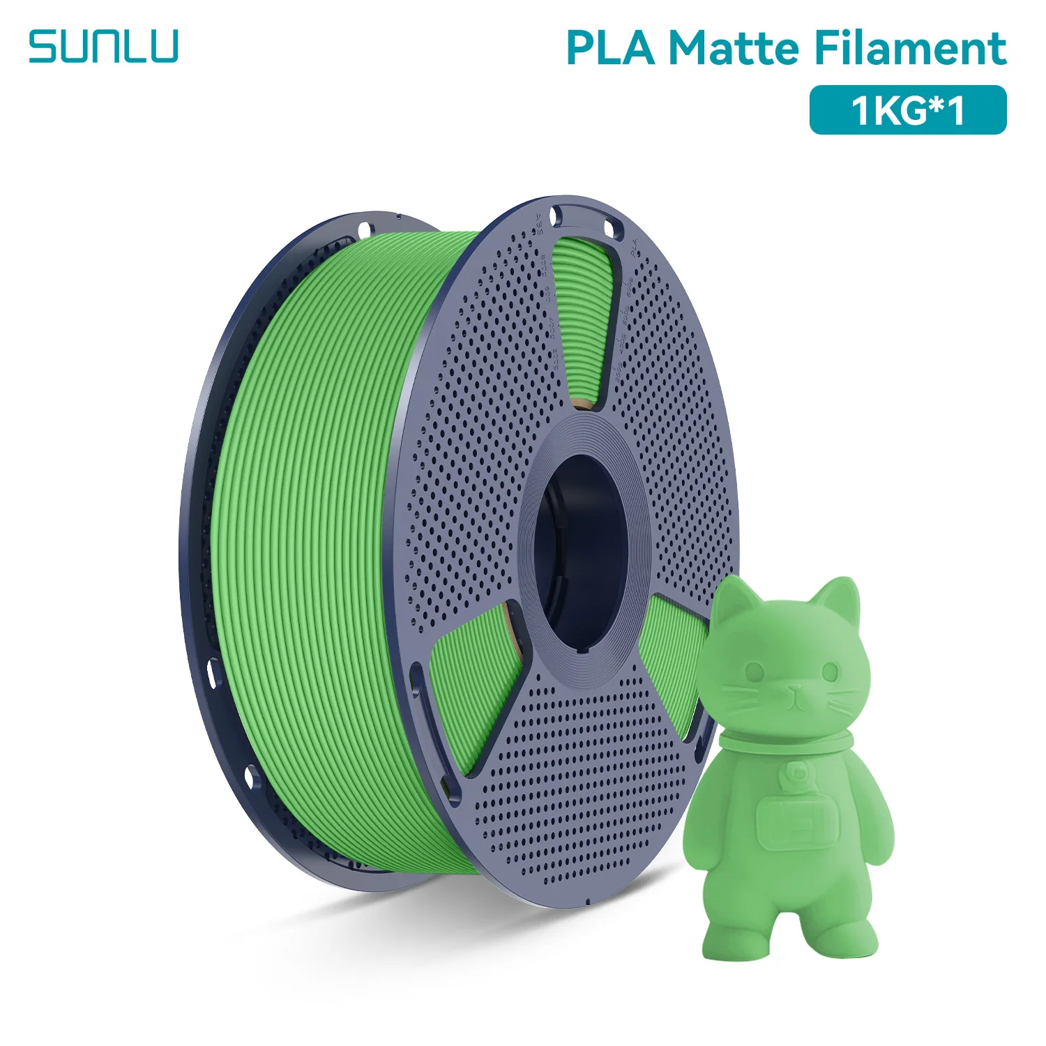 Filament SUNLU PLA Zielony Matowy (GREEN MATTE)