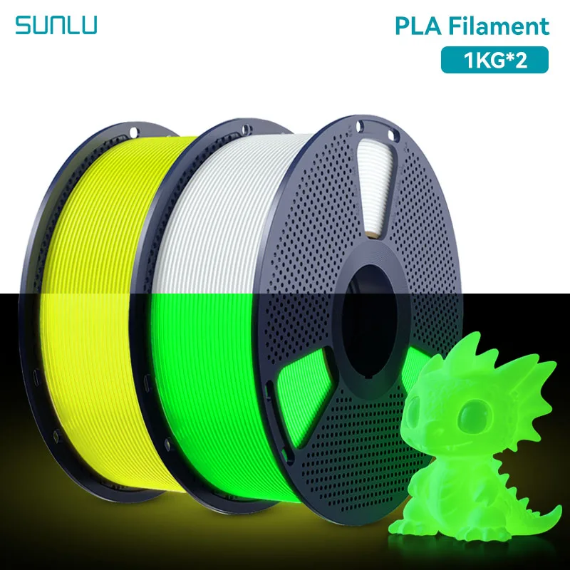 Filament SUNLU PLA Żółty Świecący w ciemności (YELLOW GLOW)