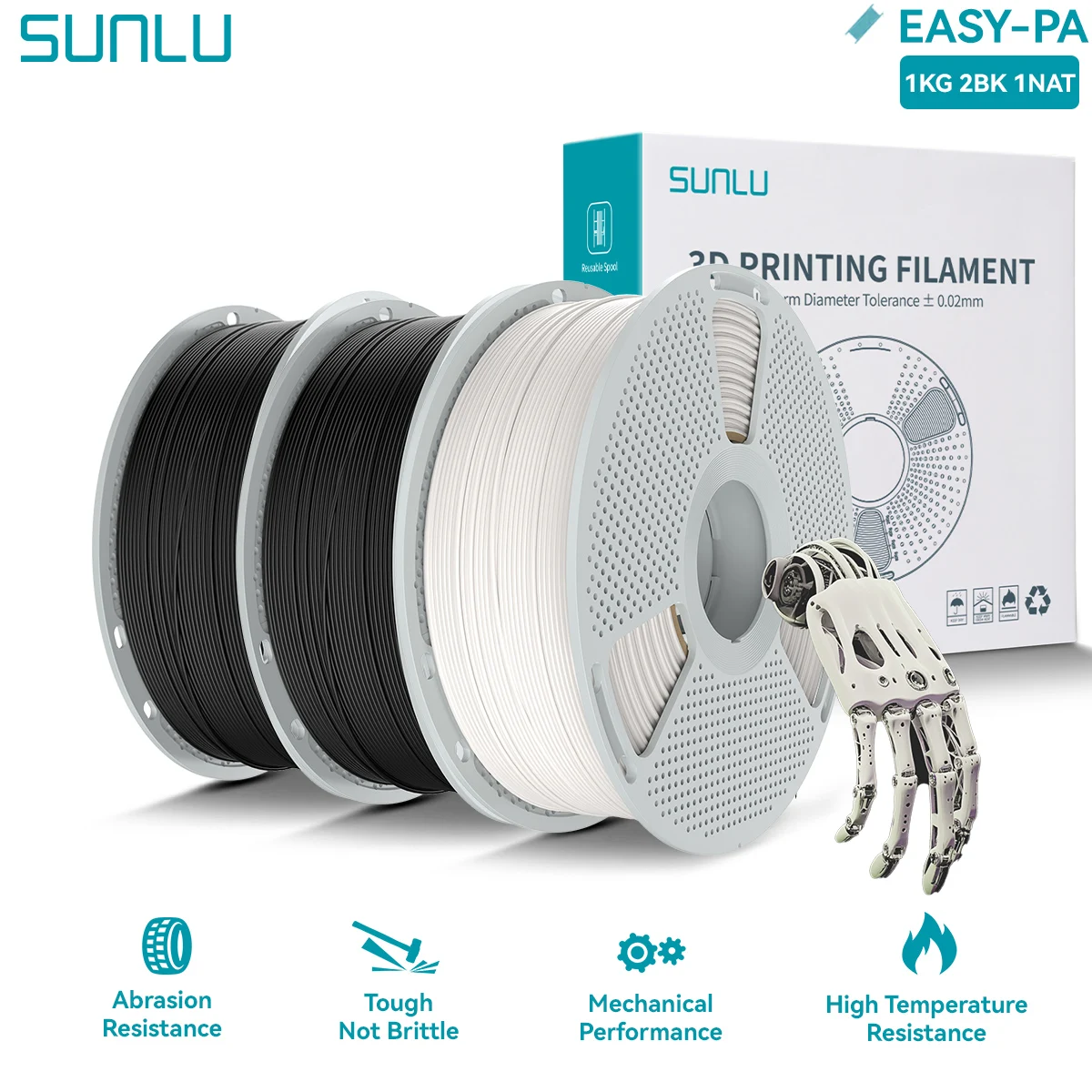 Filament SUNLU ABS-CF Czarny (BLACK)
