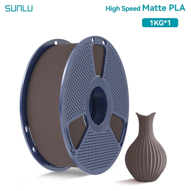 Filament SUNLU PLA High-Speed Brązowy Matowy (BROWN MATTE)