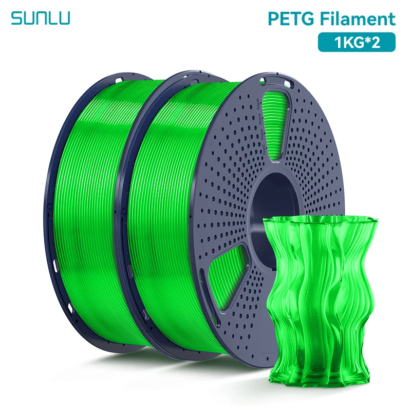 Filament SUNLU PETG Zielony Przezroczysty (GREEN TRANSPARENT)