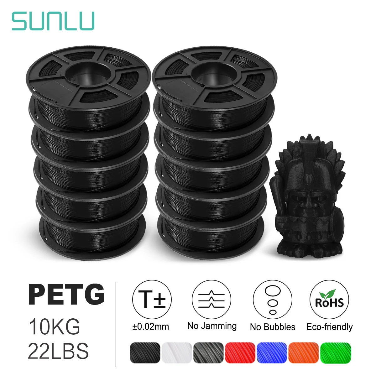 Filament SUNLU PETG Czarny (BLACK)