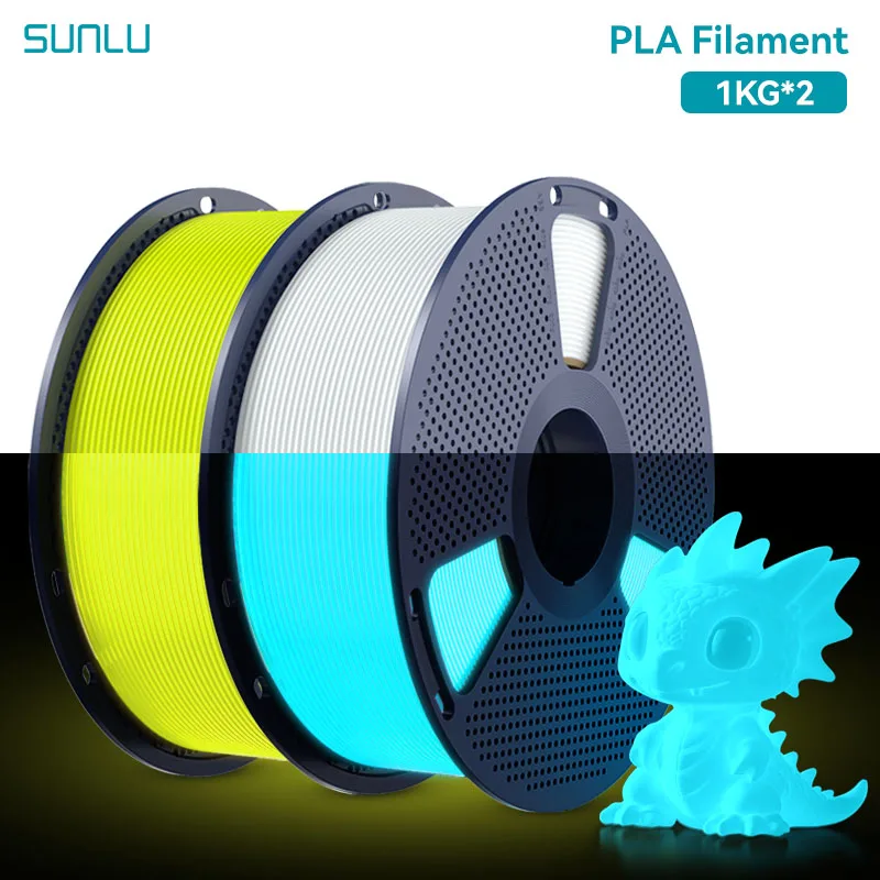 Filament SUNLU PLA Żółty Świecący w ciemności (YELLOW GLOW)