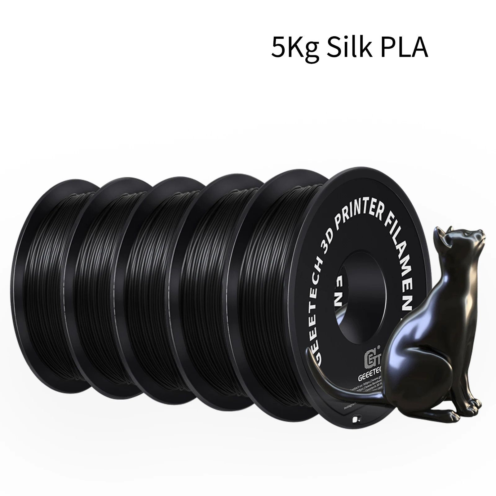 Filament GEEETECH PLA Czarny Jedwabny (BLACK SILK)