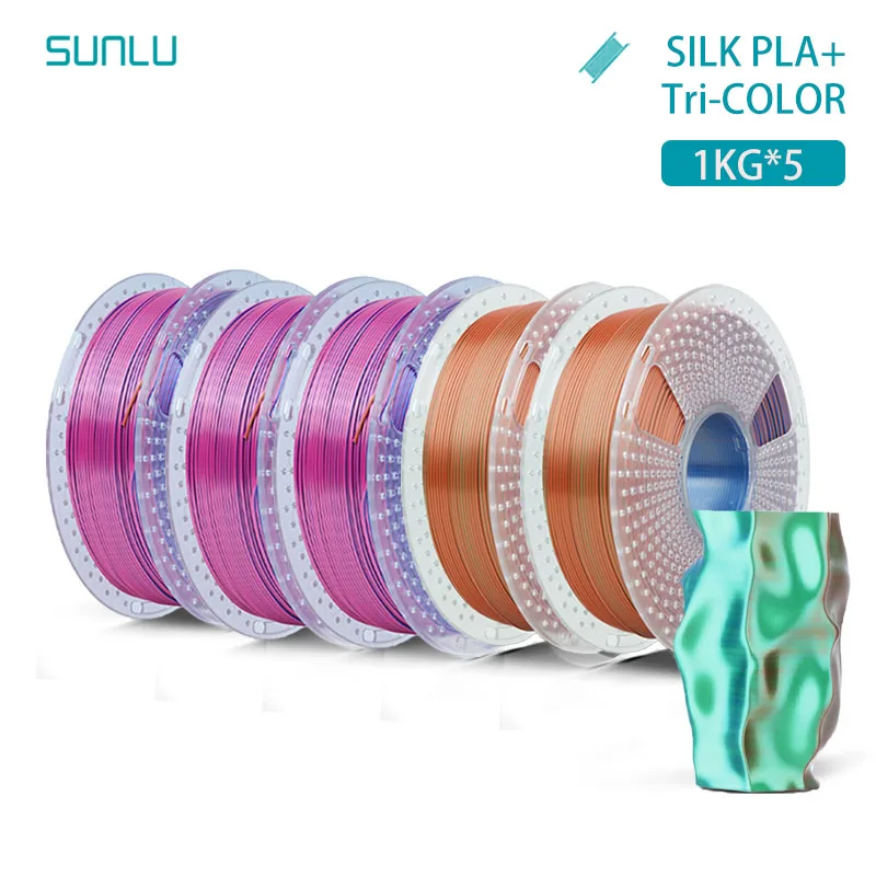 Filament SUNLU PLA Trójkolorowy Jedwabny (TRIPLE SILK)