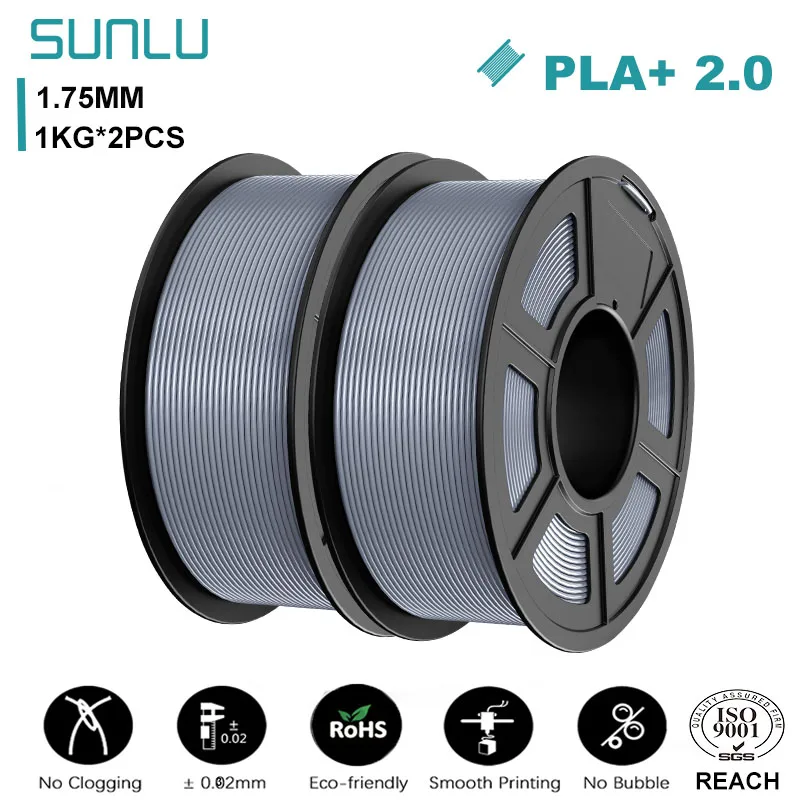 Filament SUNLU PLA Plus Srebrny (SILVER)