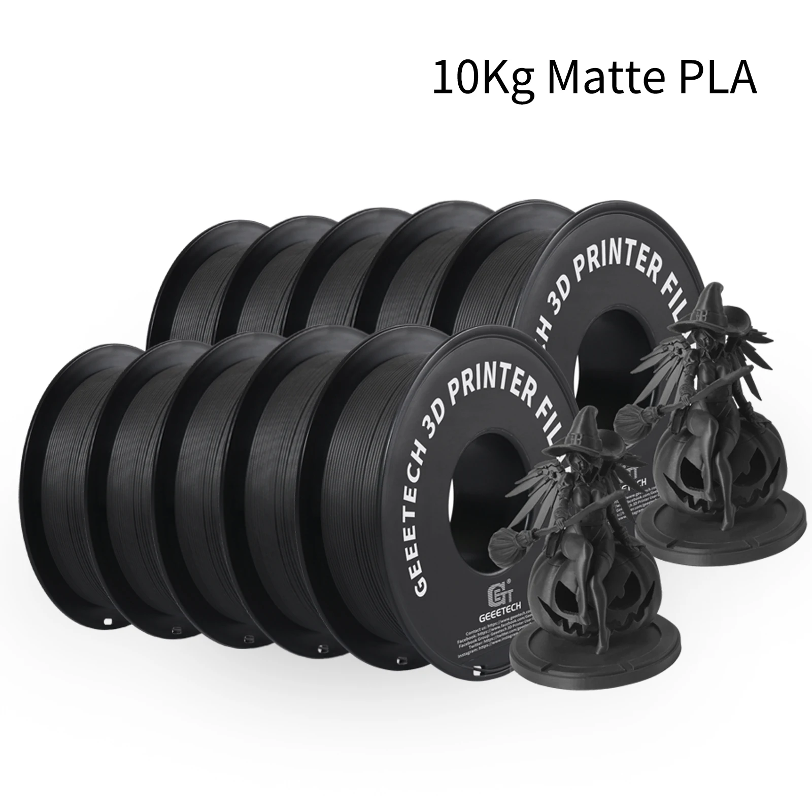 Filament GEEETECH PLA Czarny Matowy (BLACK MATTE)