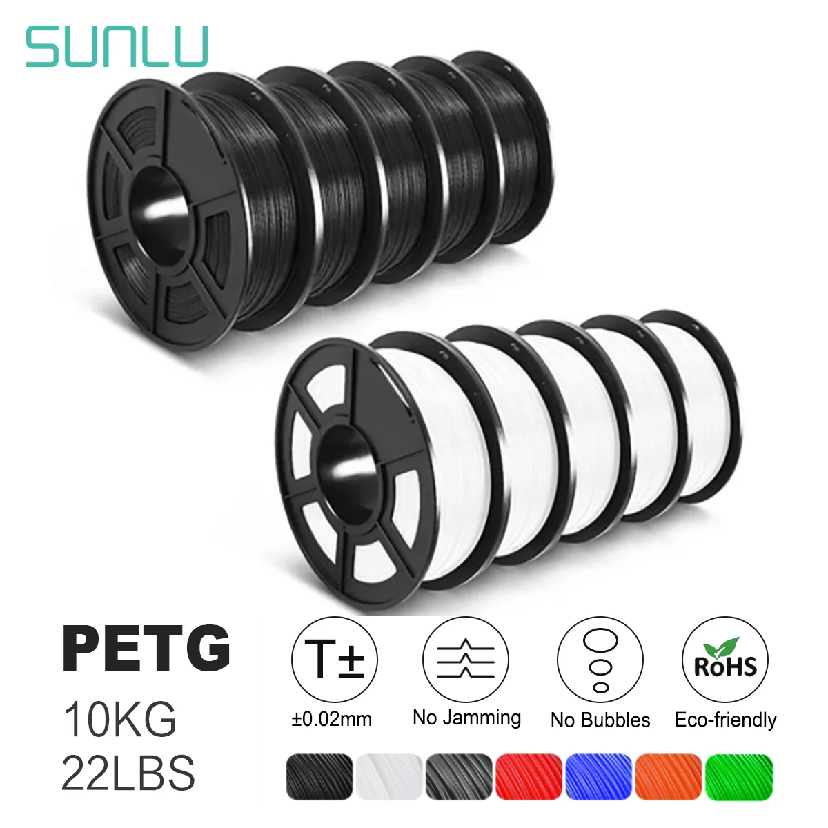 Filament SUNLU PETG Czarny (BLACK)