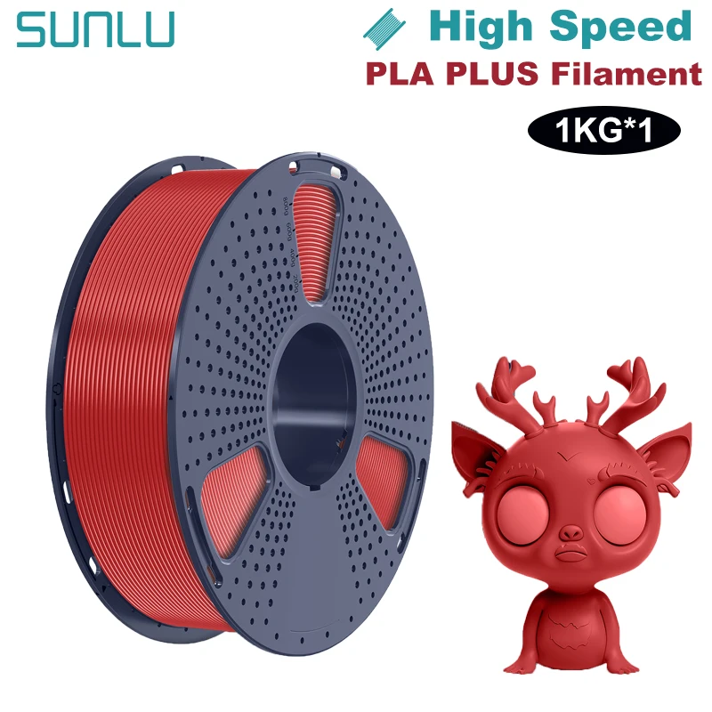 Filament SUNLU PLA Plus High-Speed Czerwony (RED)