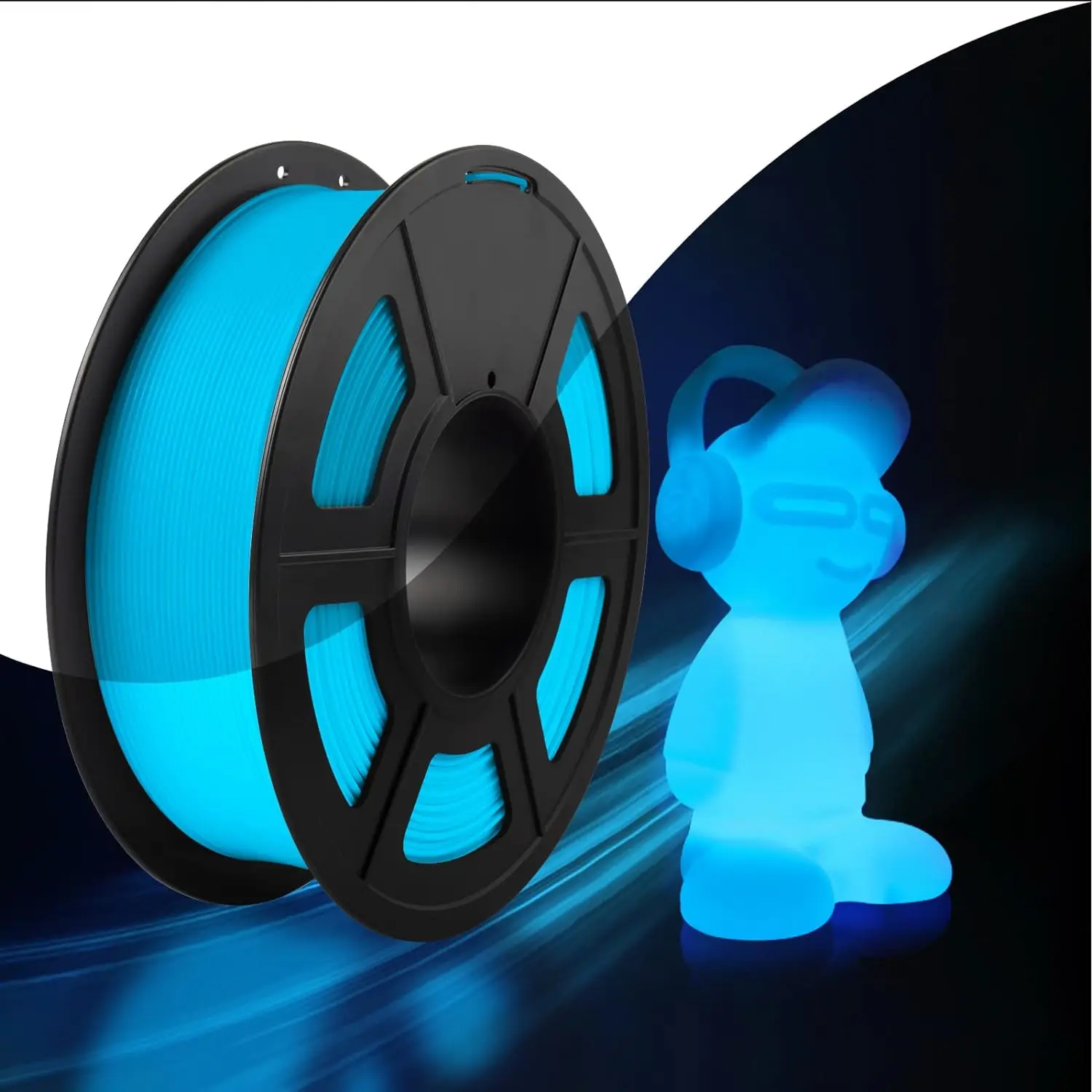 Filament SUNLU PLA Niebieski Świecący w ciemności (BLUE GLOW)