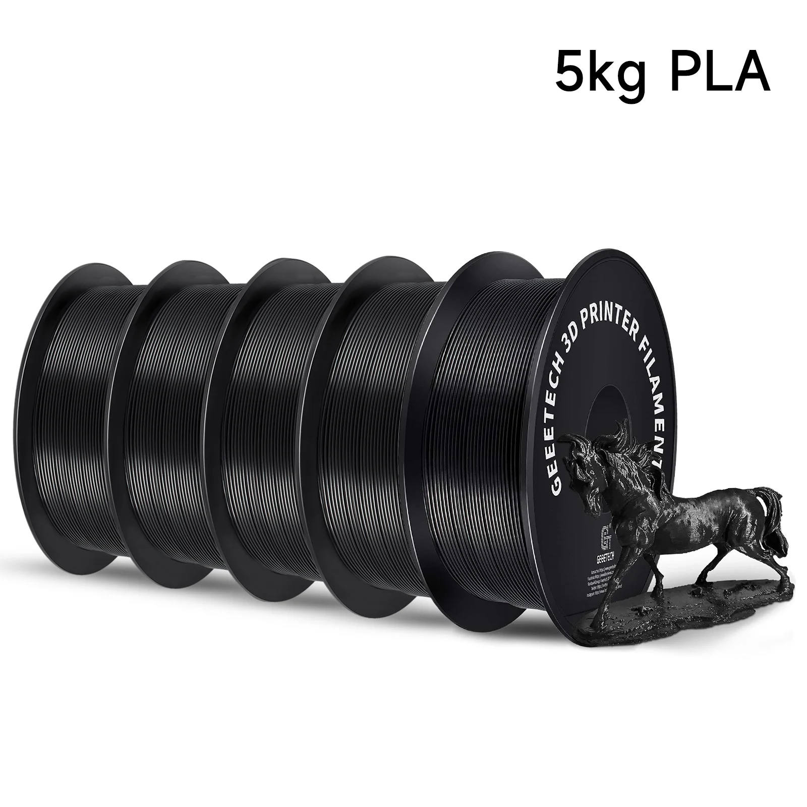 Filament GEEETECH PLA Czarny (BLACK)