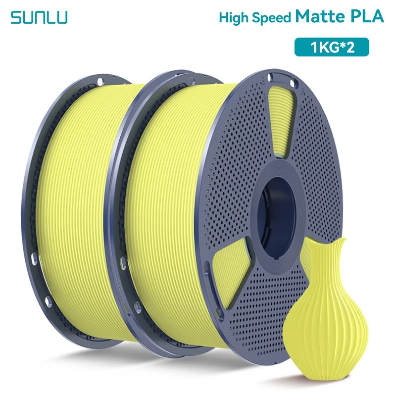 Filament SUNLU PLA High-Speed Żółty Matowy (YELLOW MATTE)