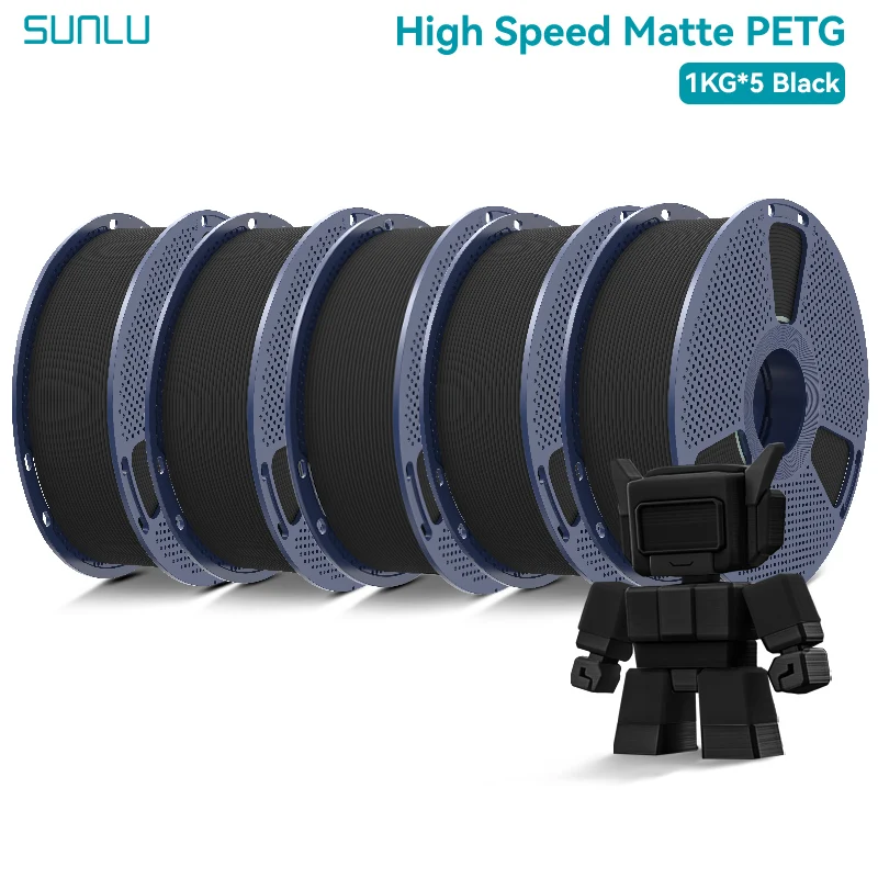 Filament SUNLU PETG High-Speed Czarny Matowy (BLACK MATTE)