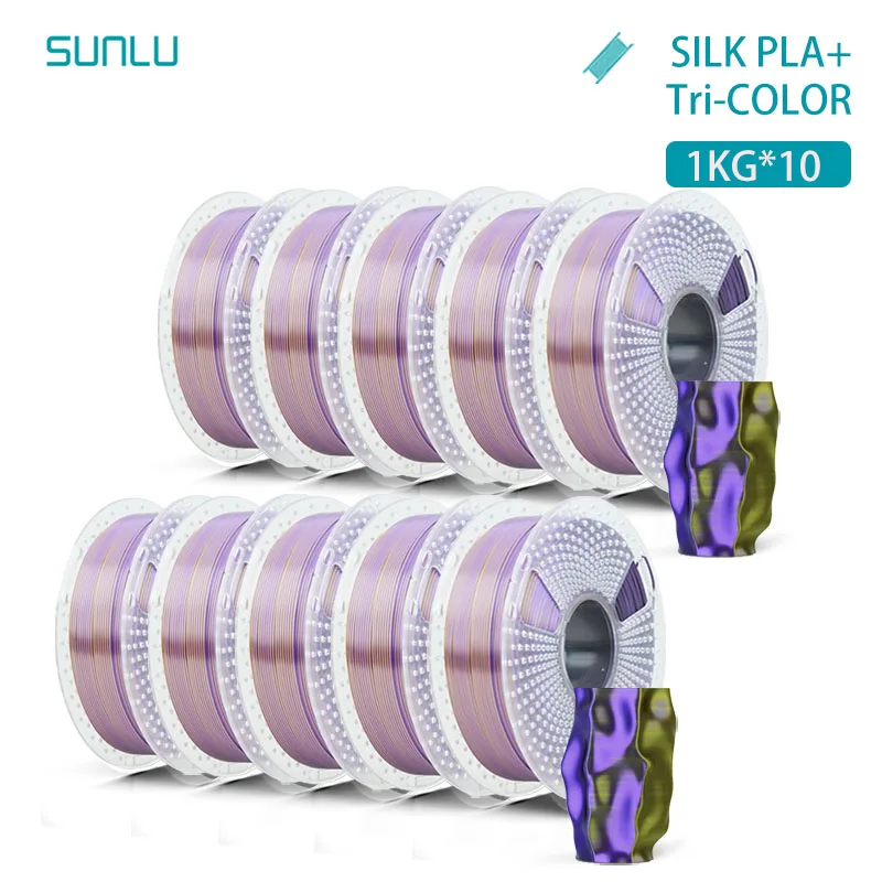 Filament SUNLU PLA Trójkolorowy Jedwabny (TRIPLE SILK)