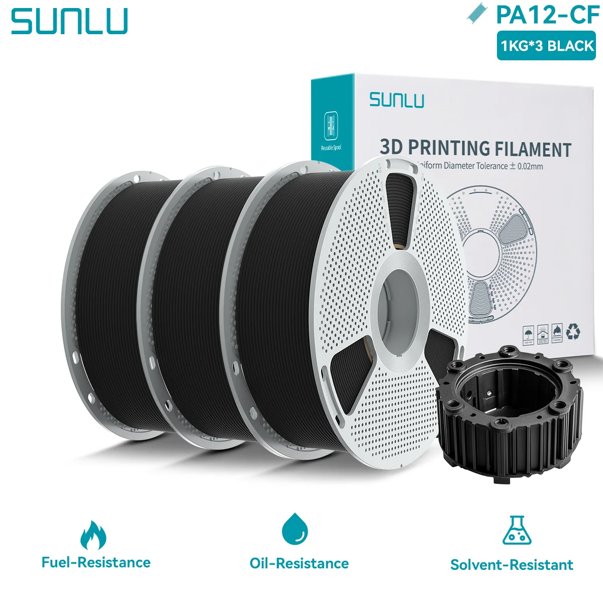 Filament SUNLU ABS-CF Czarny (BLACK)