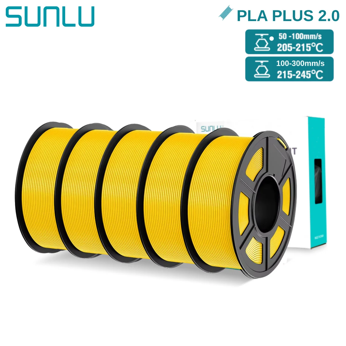 Filament SUNLU PLA Plus Żółty (YELLOW)