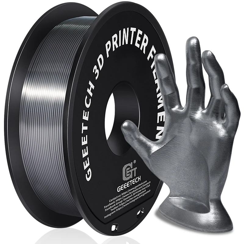Filament GEEETECH PLA Srebrny Jedwabny (SILVER SILK)