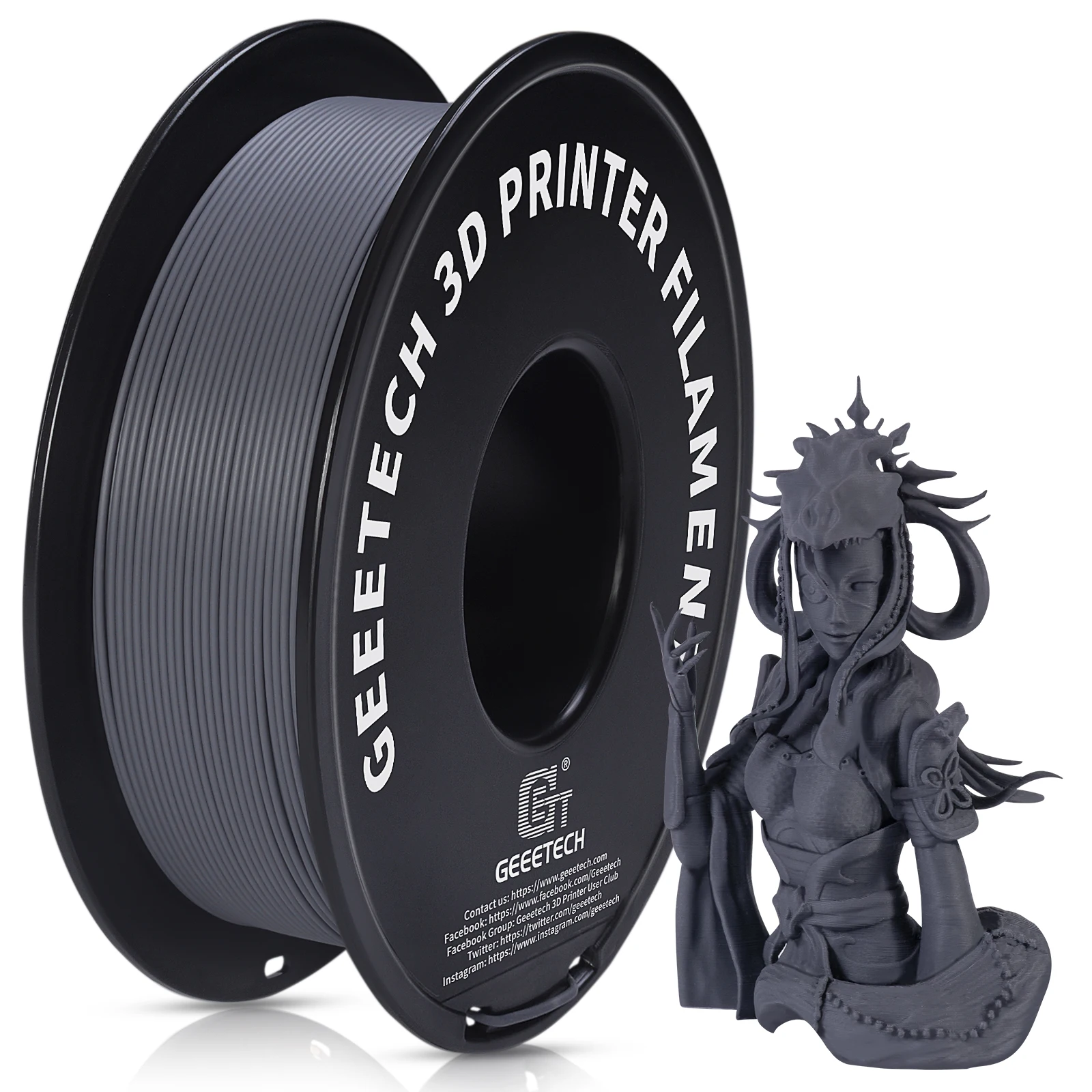 Filament GEEETECH PLA Szary Matowy (GRAY MATTE)