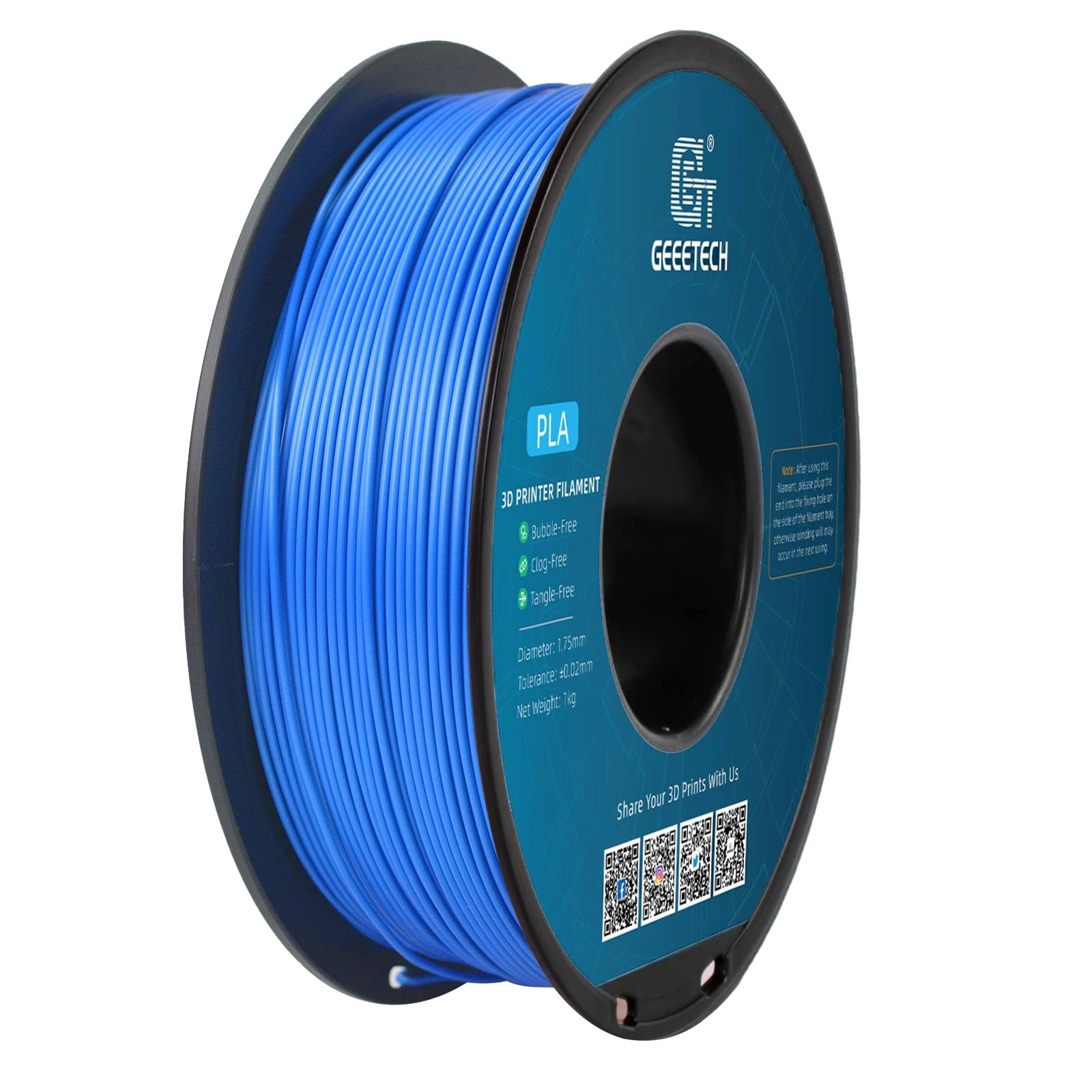Filament GEEETECH PLA Niebieski (BLUE)