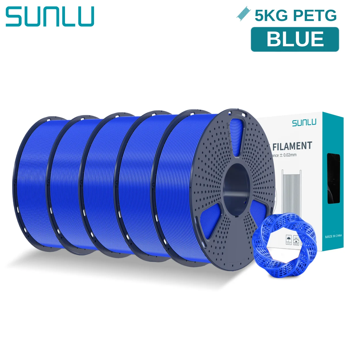 Filament SUNLU PETG Niebieski (BLUE)