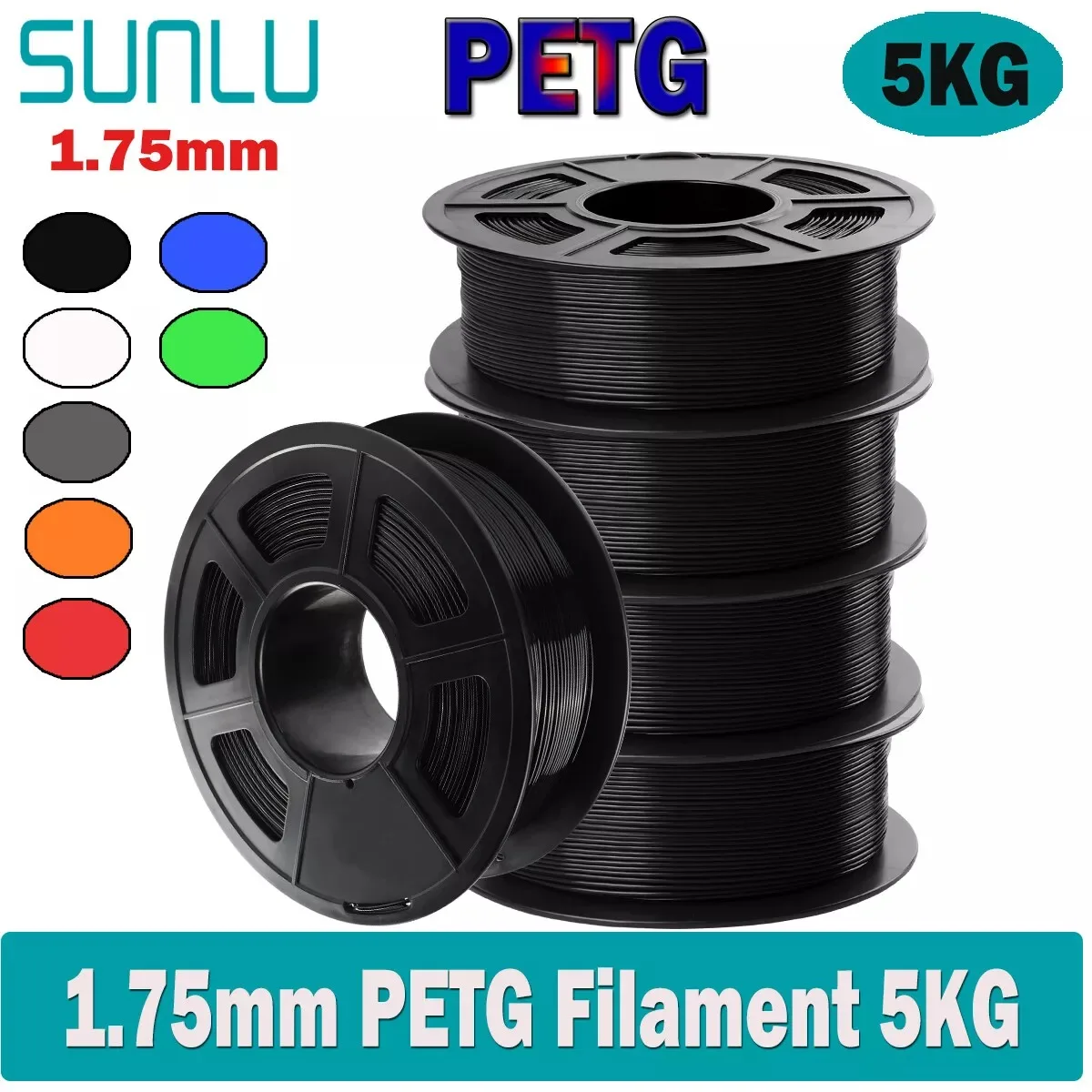 Filament SUNLU PETG Czarny (BLACK)