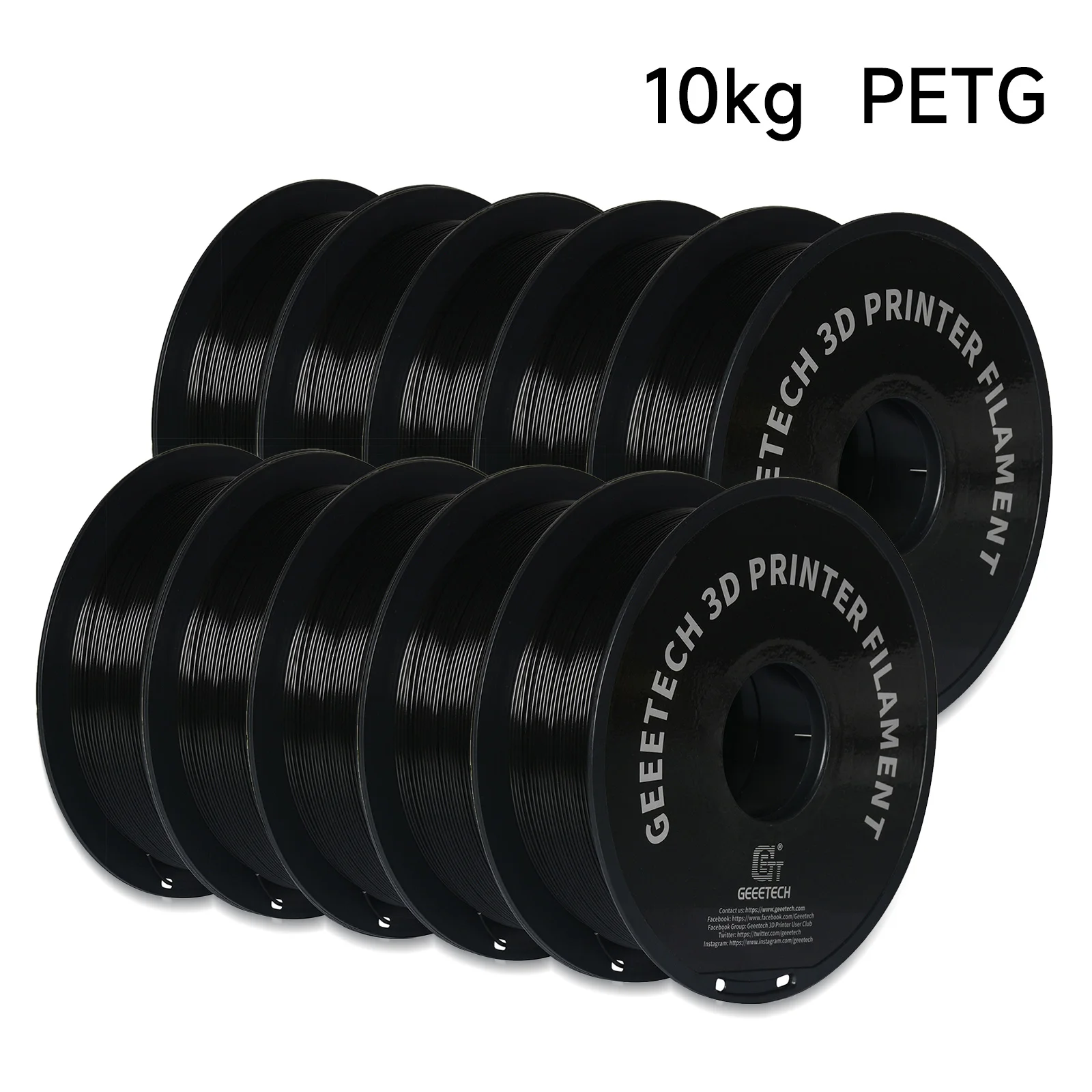 Filament GEEETECH PETG Czarny (BLACK)