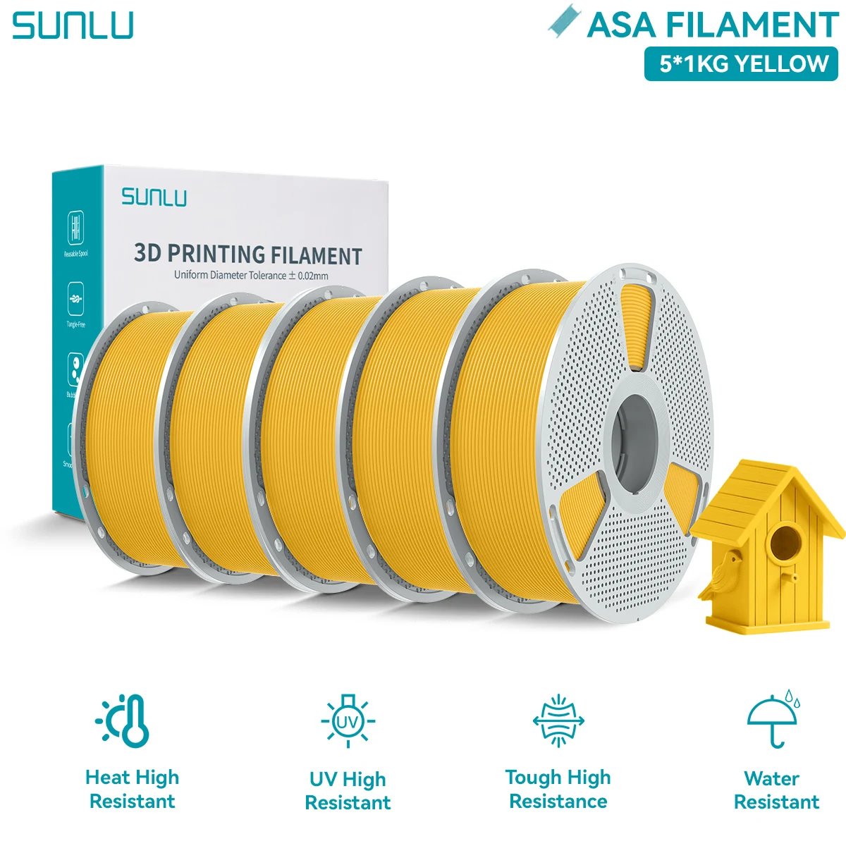 Filament SUNLU ASA Żółty (YELLOW)