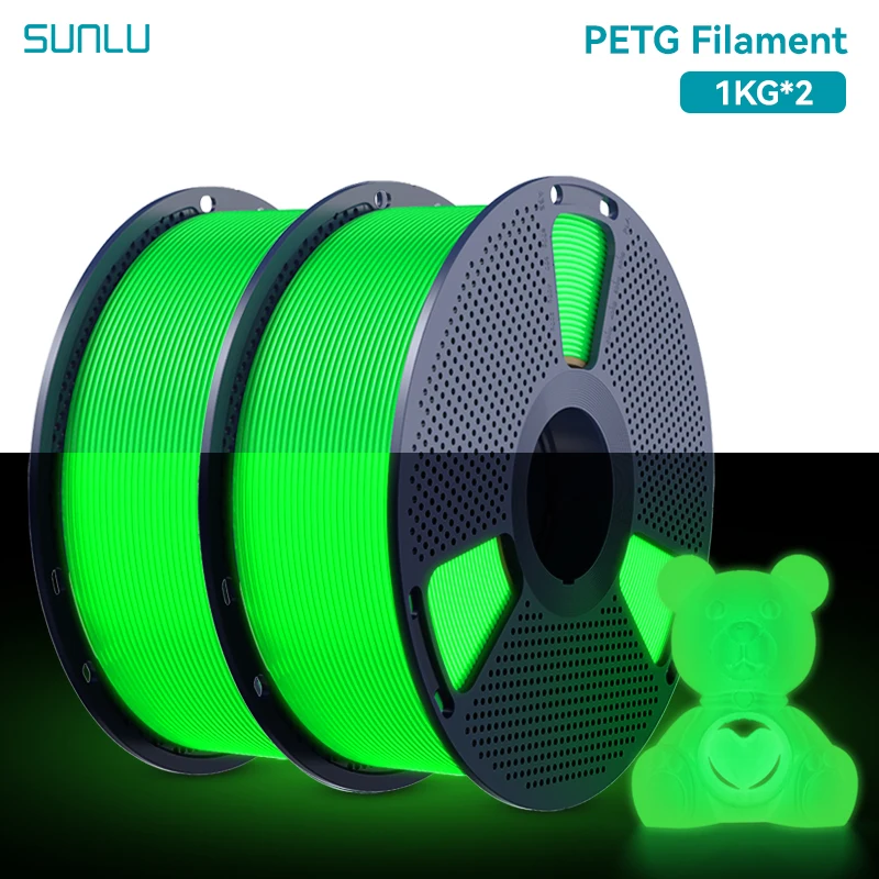 Filament SUNLU PETG Zielony Świecący w ciemności (GREEN GLOW)