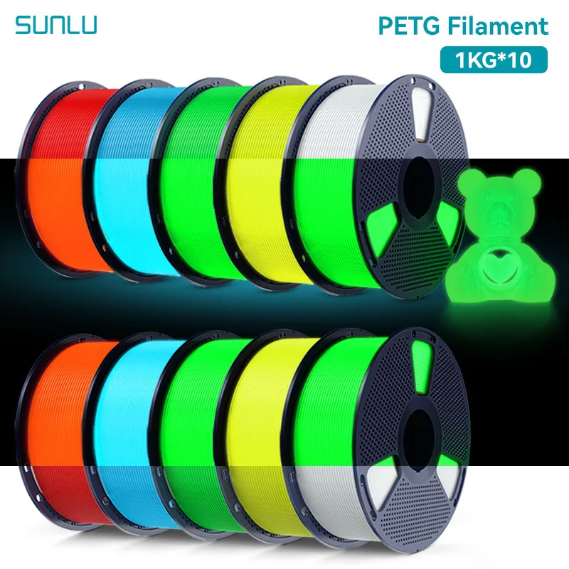 Filament SUNLU PETG Niebieski Świecący w ciemności (BLUE GLOW)