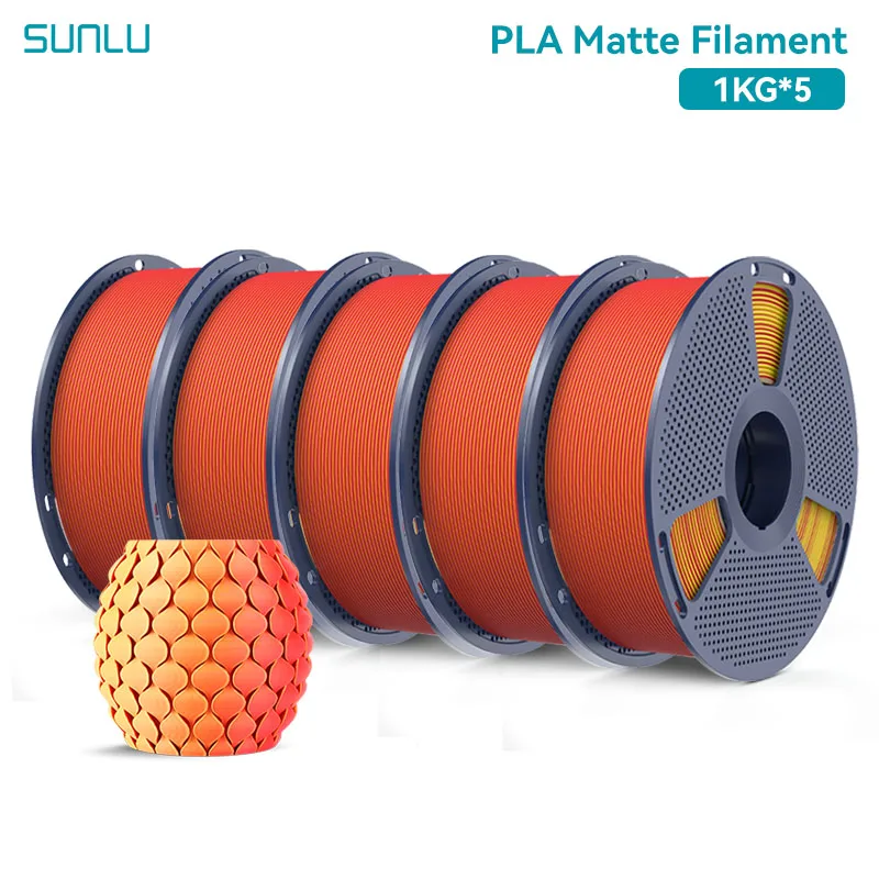 Filament SUNLU PLA Czerwony Dwukolorowy Matowy (RED DUAL MATTE)