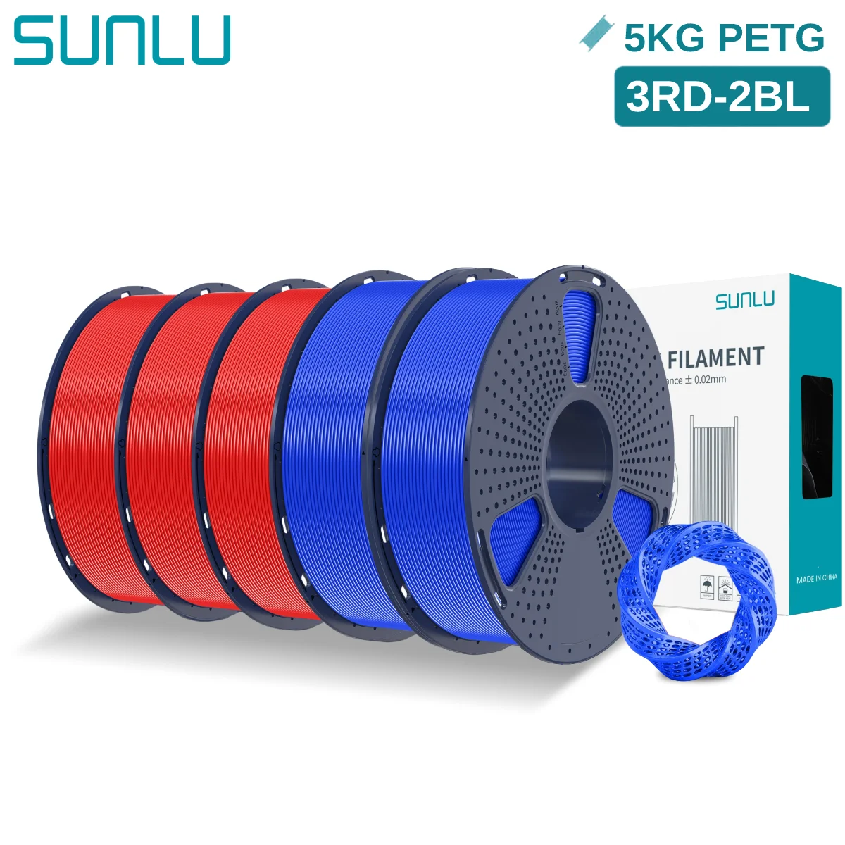 Filament SUNLU PETG Czerwony (RED)