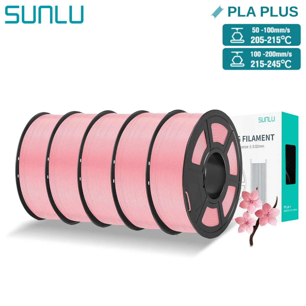 Filament SUNLU PLA Plus Różowy (PINK)