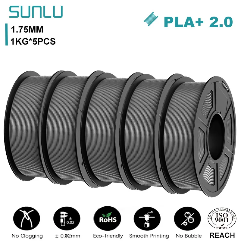Filament SUNLU PLA Plus Szary (GRAY)