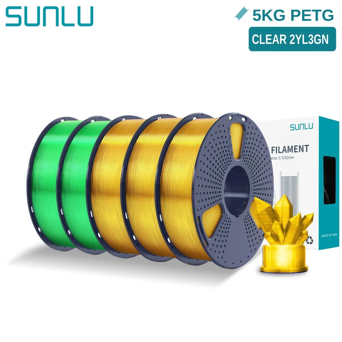 Filament SUNLU PETG Żółty (YELLOW)
