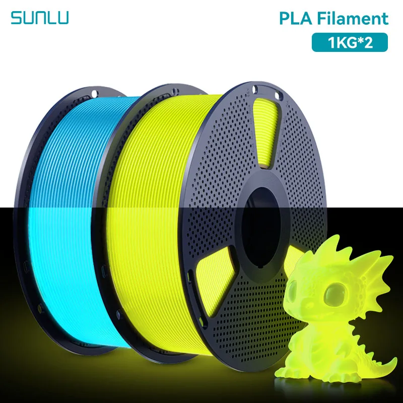 Filament SUNLU PLA Niebieski Świecący w ciemności (BLUE GLOW)