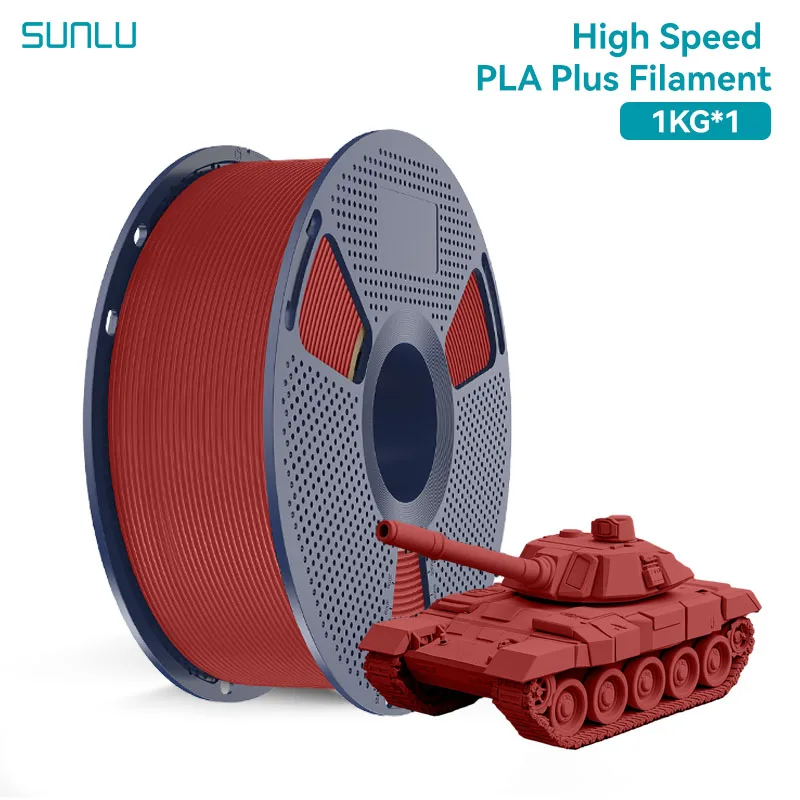 Filament SUNLU PLA Plus High-Speed Czerwony (RED)