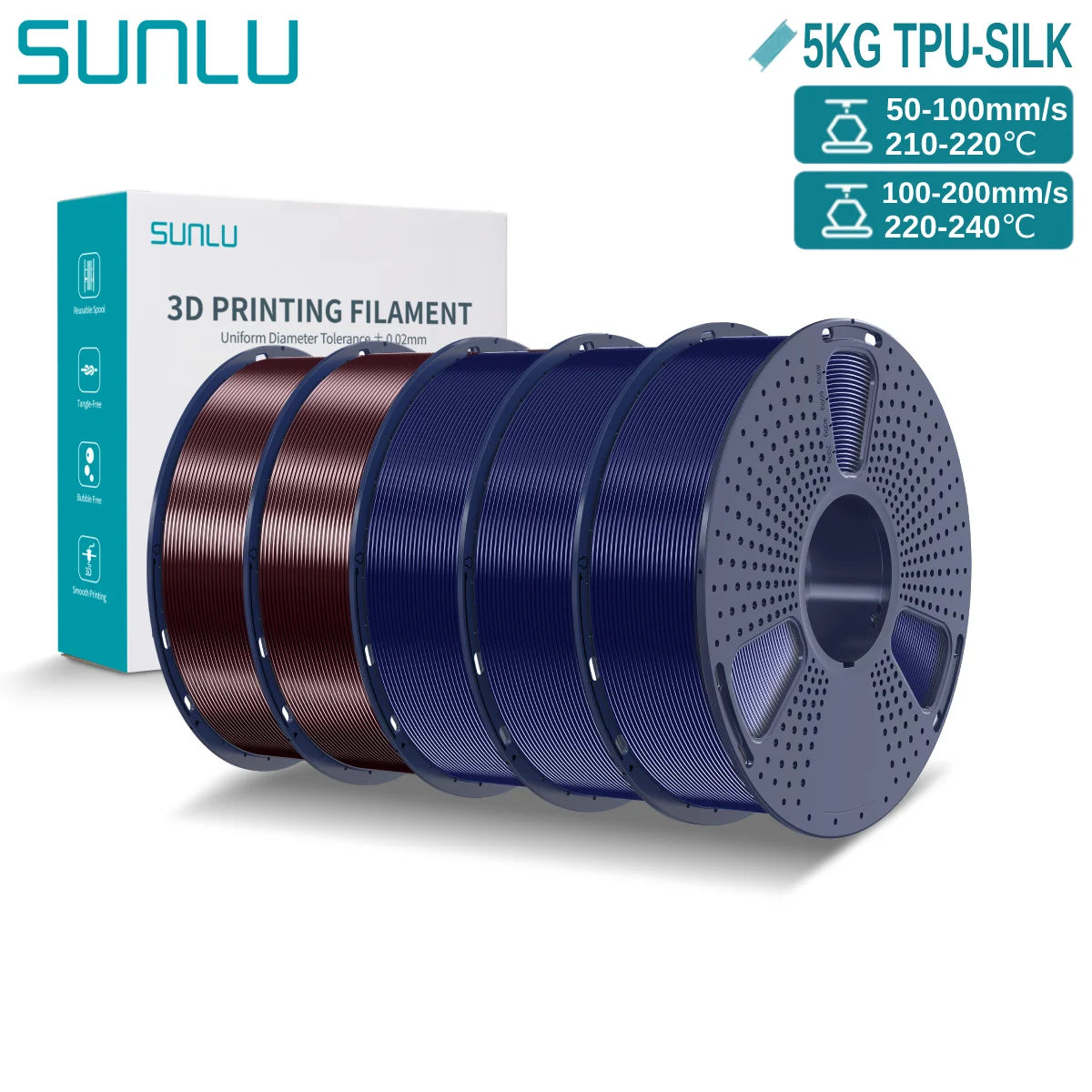 Filament SUNLU PLA High-Speed  Jedwabny (SILK)