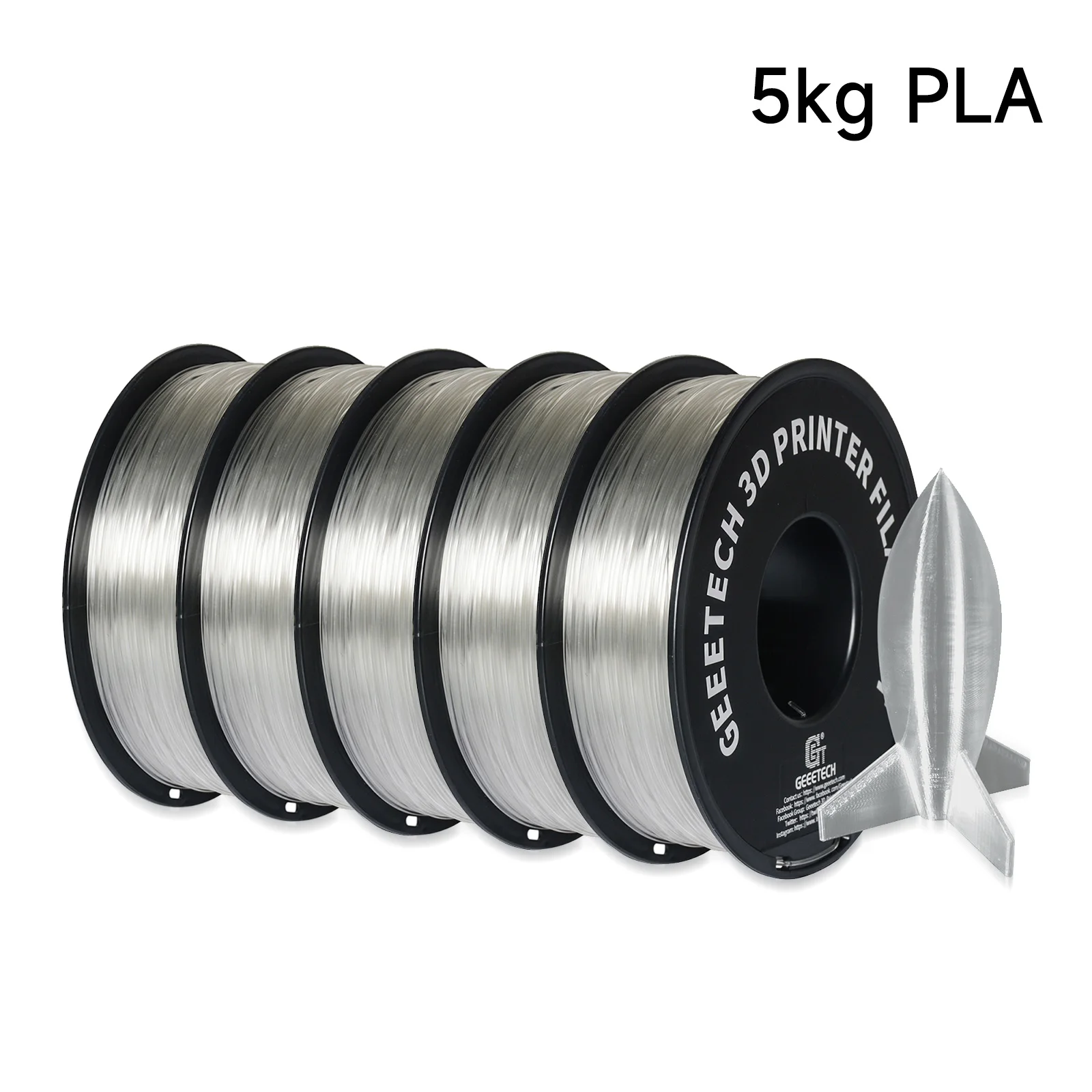 Filament GEEETECH PLA Naturalny Przezroczysty (NATURAL TRANSPARENT)