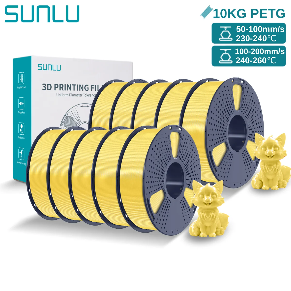 Filament SUNLU PETG Żółty (YELLOW)