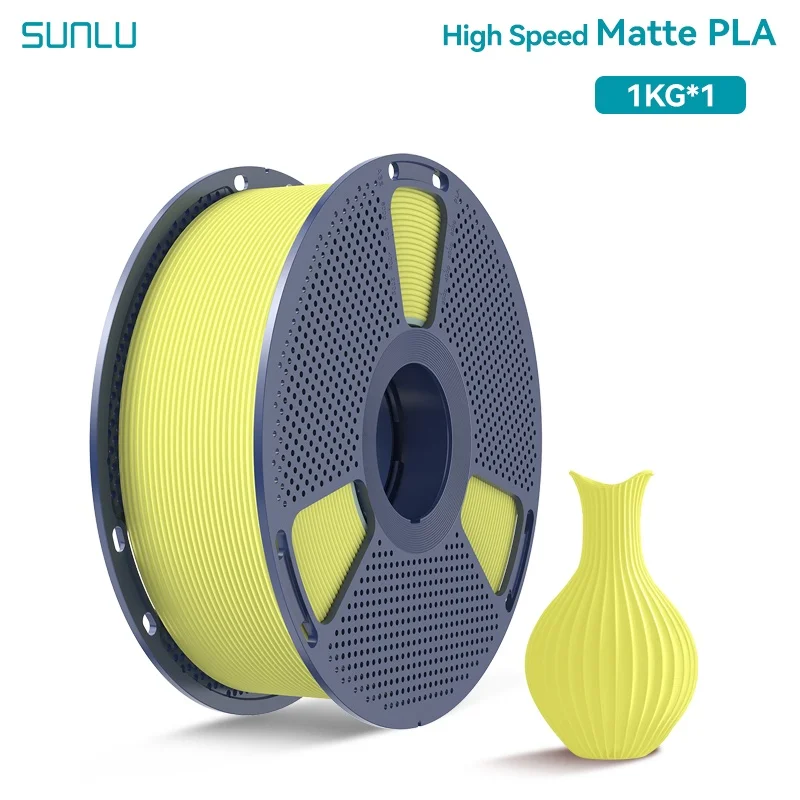 Filament SUNLU PLA High-Speed Żółty Matowy (YELLOW MATTE)