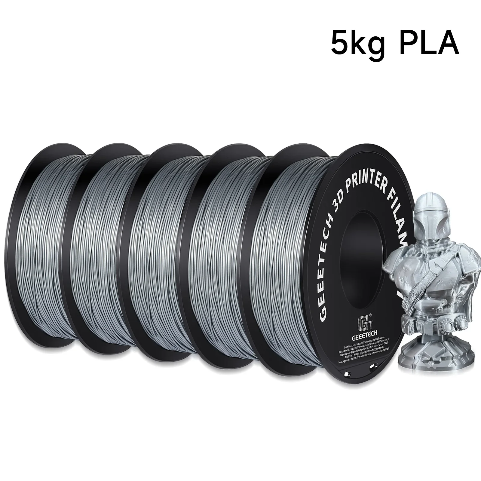 Filament GEEETECH PLA Srebrny (SILVER)