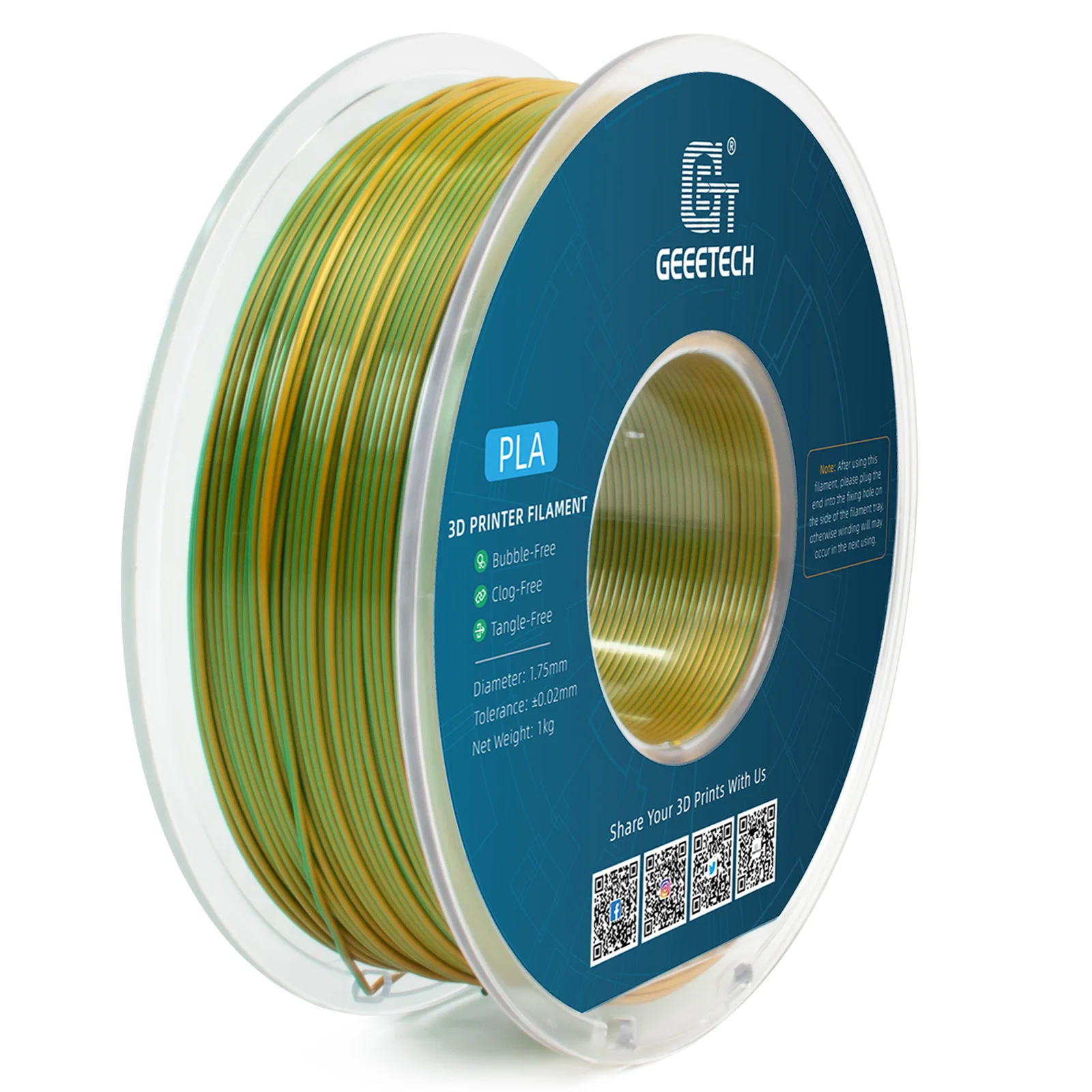 Filament GEEETECH PLA  Dwukolorowy Jedwabny (DUAL SILK)