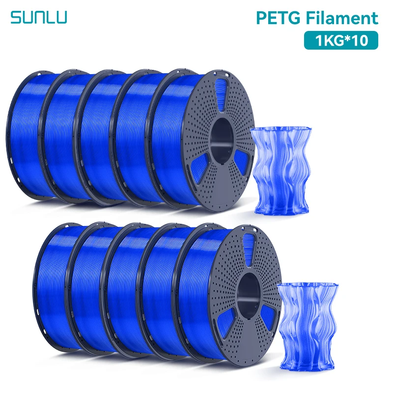 Filament SUNLU PETG Niebieski Przezroczysty (BLUE TRANSPARENT)