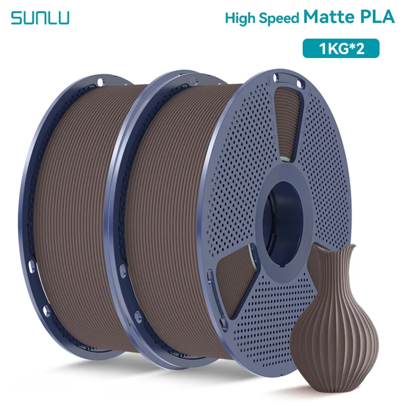 Filament SUNLU PLA High-Speed Brązowy Matowy (BROWN MATTE)