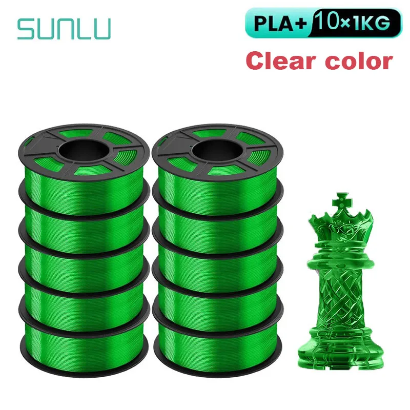 Filament SUNLU PLA Zielony Przezroczysty (GREEN TRANSPARENT)