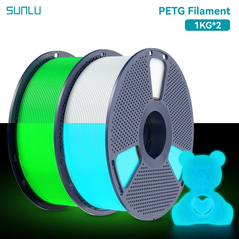 Filament SUNLU PETG Zielony Świecący w ciemności (GREEN GLOW)