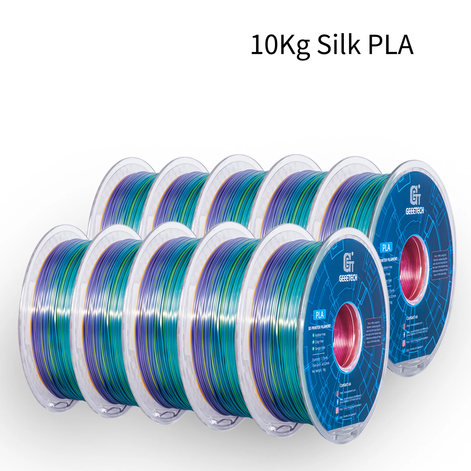 Filament GEEETECH PLA  Tęczowy Jedwabny (RAINBOW SILK)
