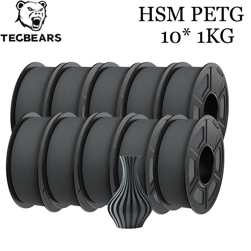 Filament TECBEARS PETG High-Speed Szary Matowy (GRAY MATTE)