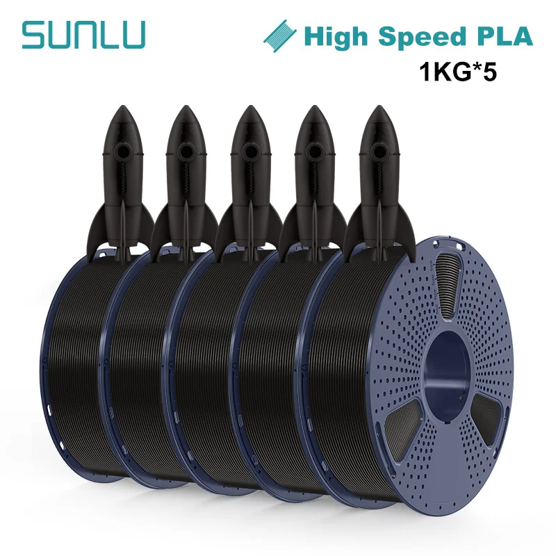 Filament SUNLU PLA High-Speed Czarny (BLACK)