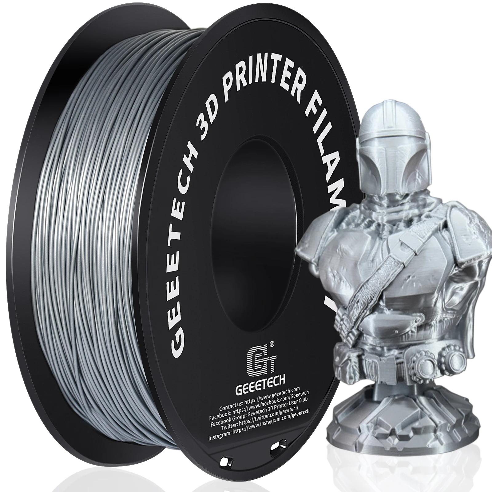 Filament GEEETECH PLA Srebrny (SILVER)